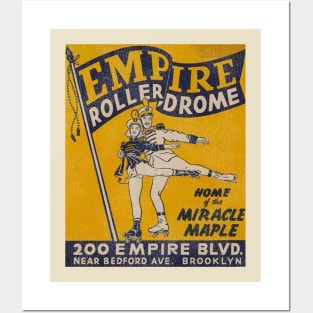 Empire Brooklyn Roller Rink Vintage Defunct Skating Club Posters and Art